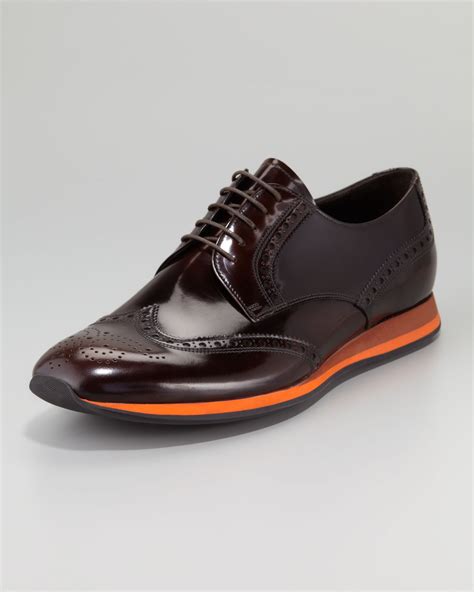 prada mens wingtip shoes|PRADA Wing Tip.